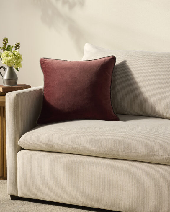 Liza Wine 18''x18'' Cover w/ Poly Pillow