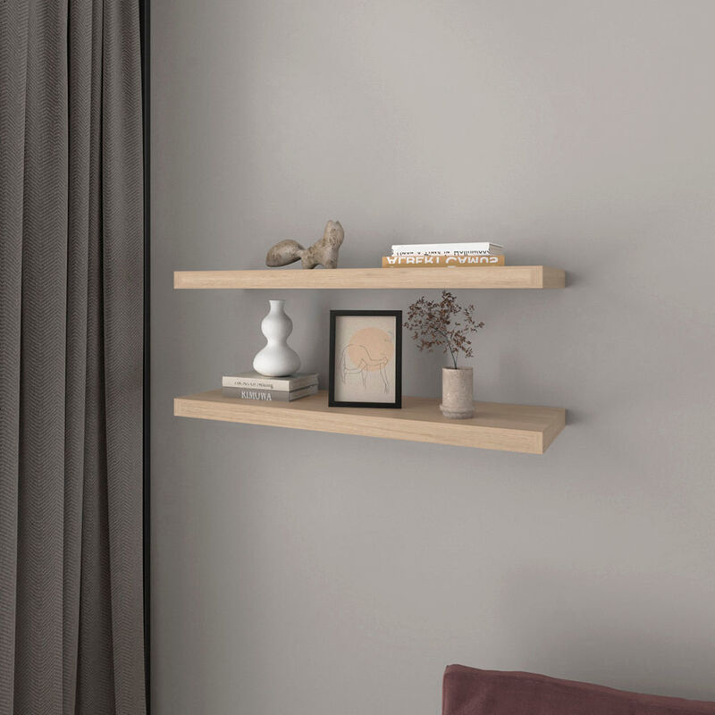 Floating Shelf Dallas, Living Room, Light Pine image number 1