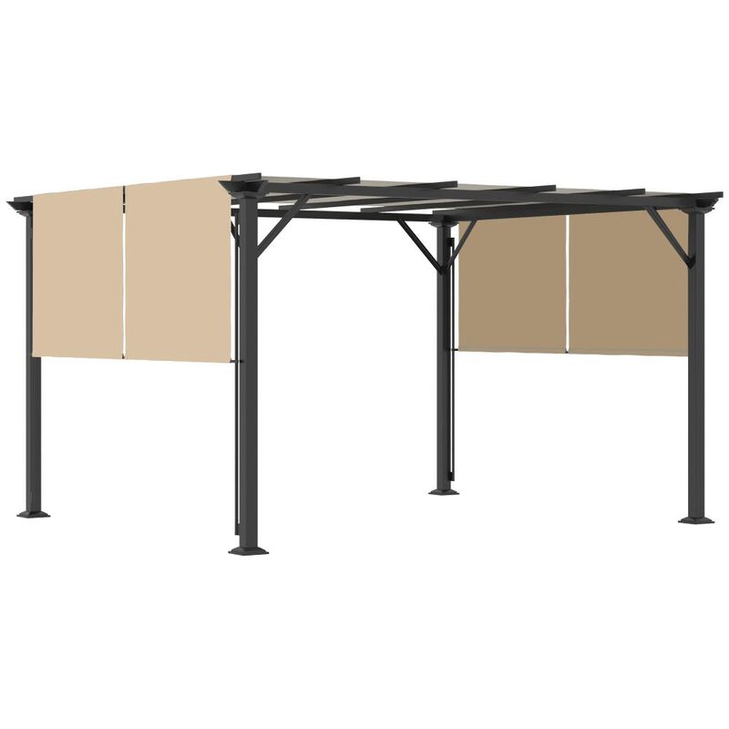 Hivvago Patio Canopy 12' x 10' with Retractable Roof image number 0