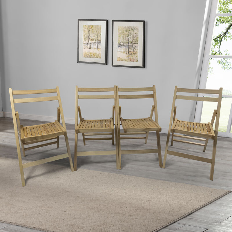 Streamdale Folding Wooden Event Chair, Set of 4