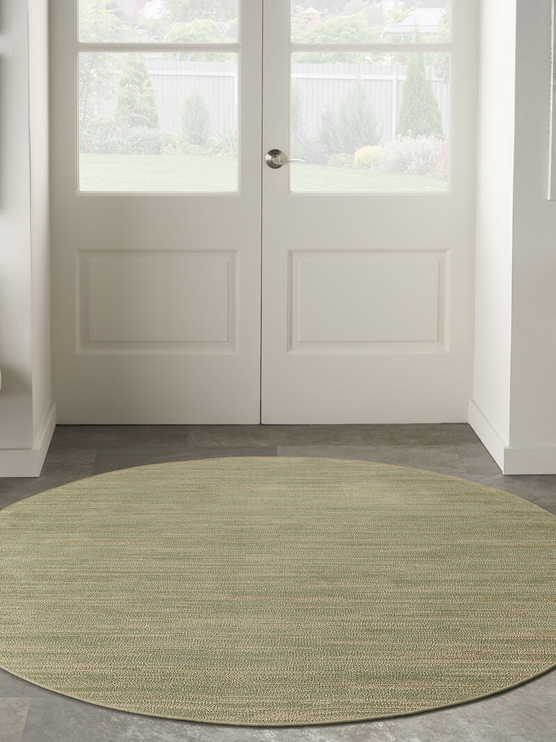 Nourison Essentials NRE01 Green/Gold 4' x Round Rug