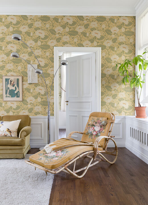 Eva Light Yellow Lotus Dreams Wallpaper