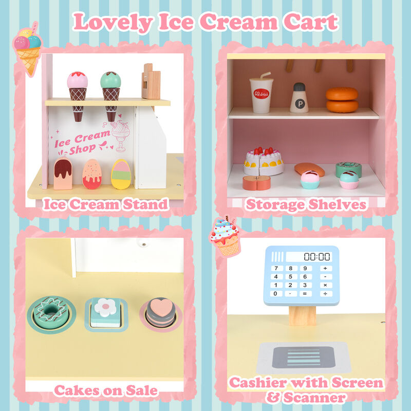 Kids Ice Cream Truck Toy Set with Vending Machine, Pretend Play for Toddlers image number 5