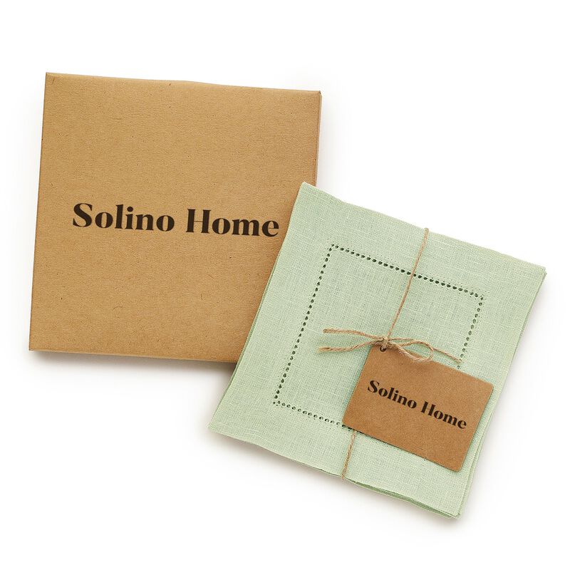 Linen Cocktail Napkins - Classic Hemstitch image number 3