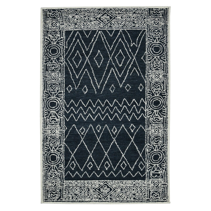 HomeRoots Wool Southwestern Hand Hooked Area Rug