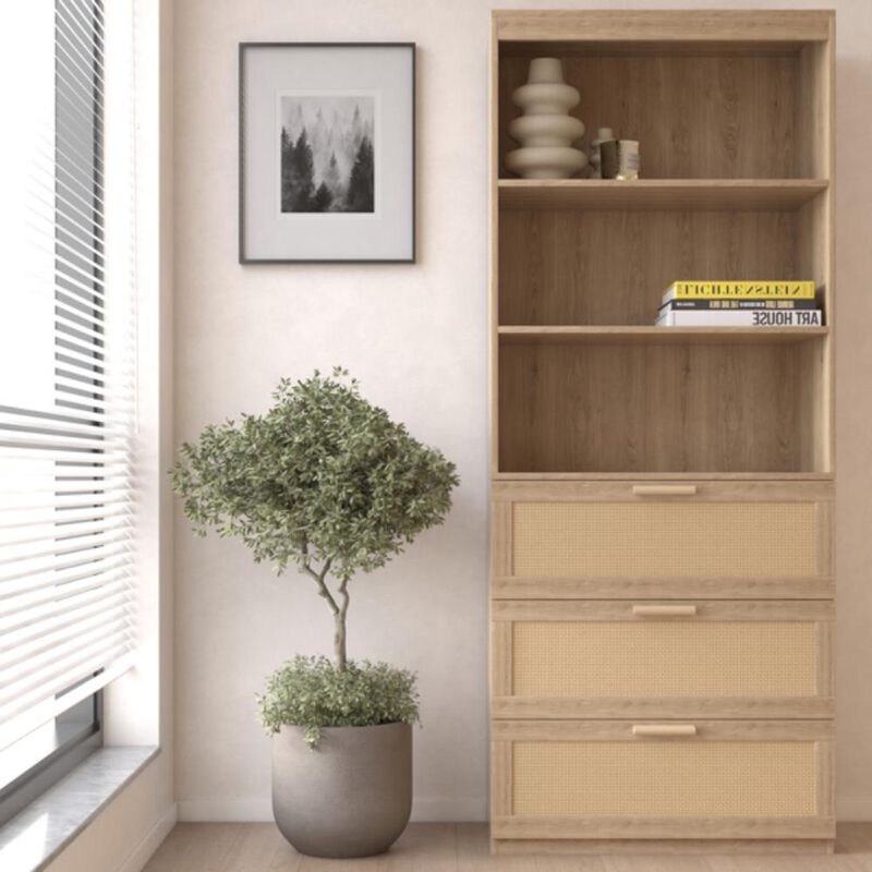 Tall Storage Cabinet with Shelves & Doors for Space-Saving Organization in Home or Office