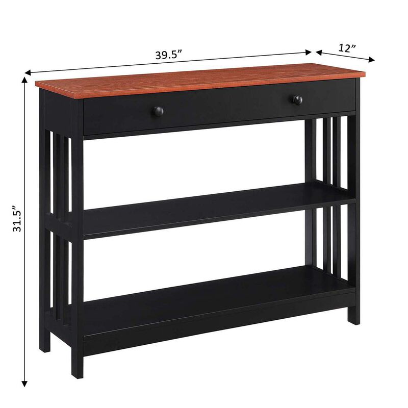 Convience Concept, Inc. Mission 1 Drawer Console Table with Shelves