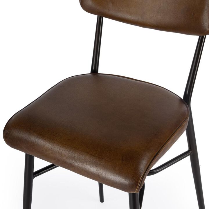 Butler Specialty Odessa Square Leather 26.5 Counter Stool, Medium Brown