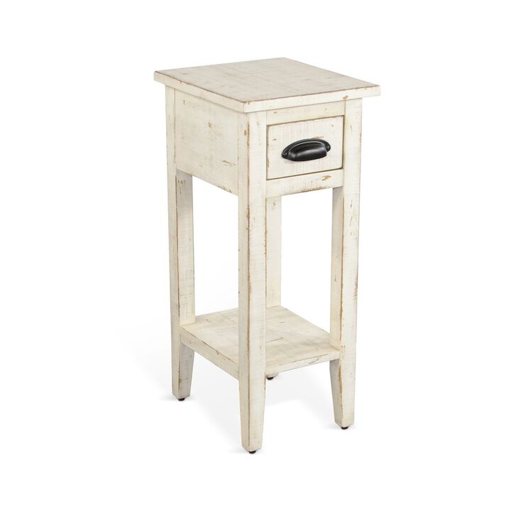 Sunny Designs White Sand Chair Side Table