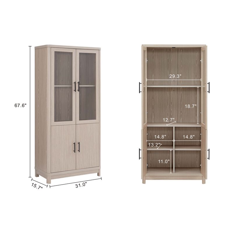 Jodie Light Gray Bookcase (Set of 3)