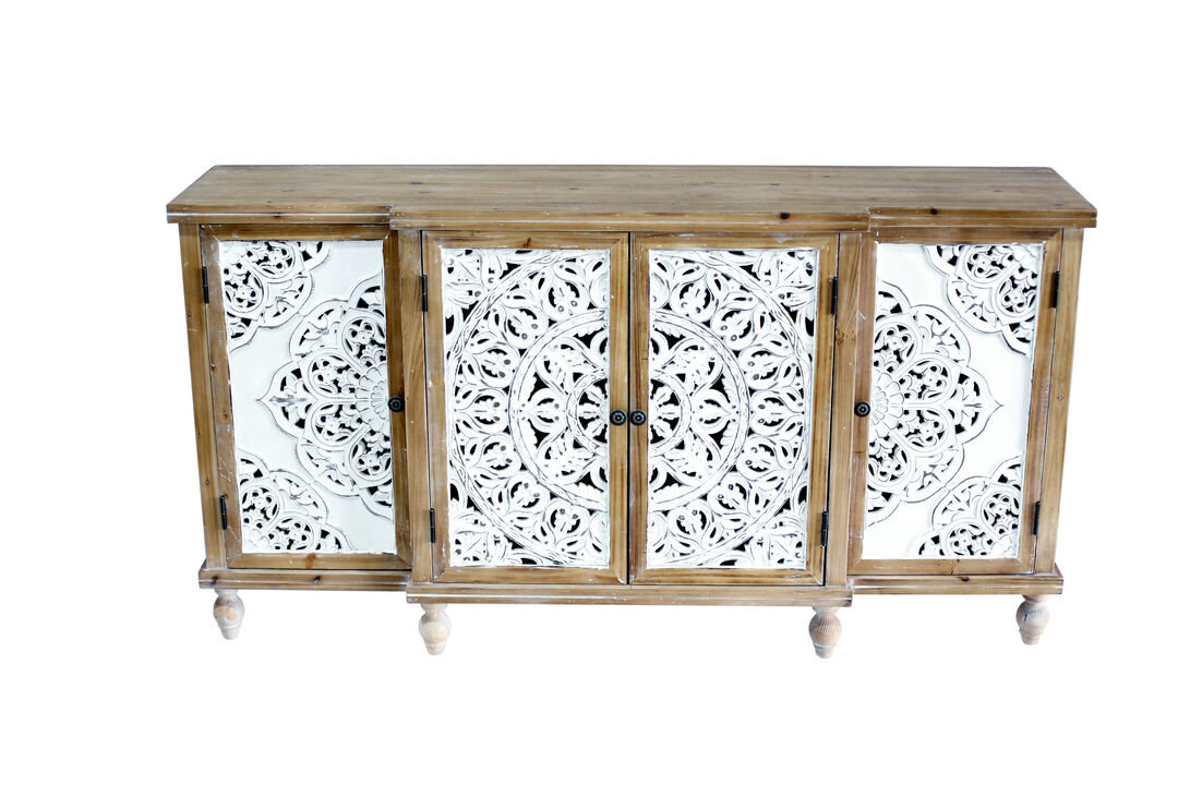 Flofpo Hollow-Carved Accent Sideboard