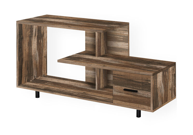 HomeRoots 47" Brown Cabinet Enclosed Storage TV Stand image number 2