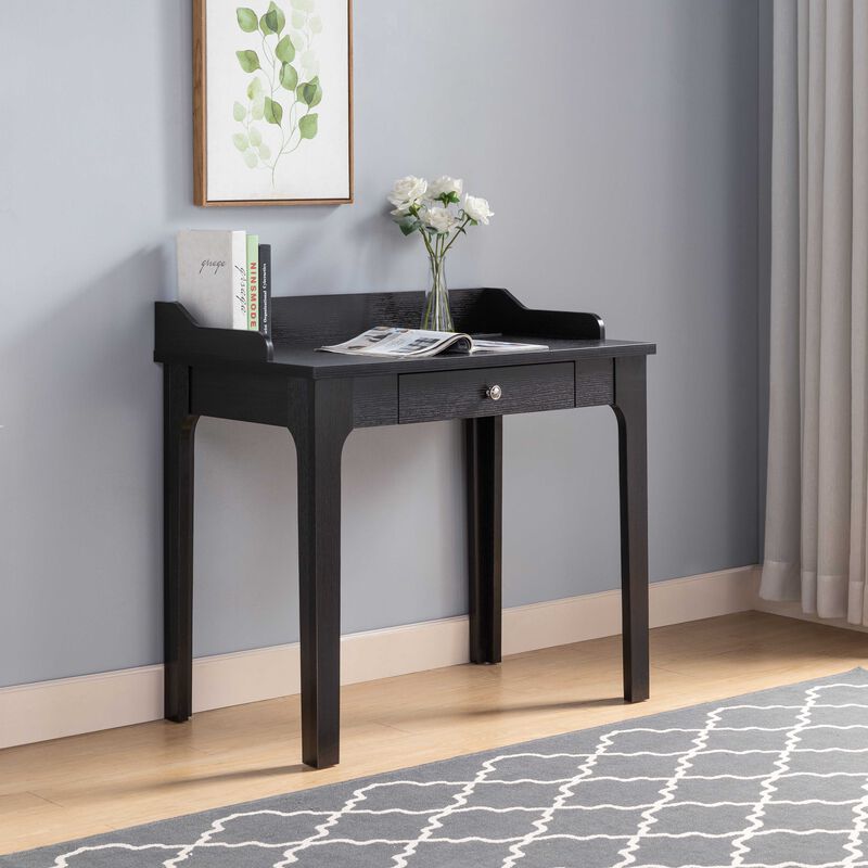 Red Cocoa Home Office Desk with One Catch all Drawer and USB/Power Outlet