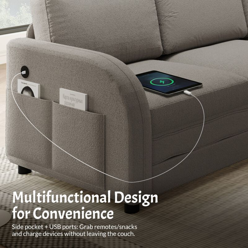 Fumris U Shaped Modular Sectional Sofa image number 3