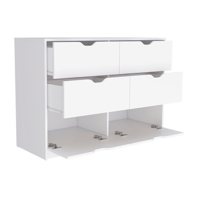 HomeRoots 42" Black Four Drawer Dresser image number 2