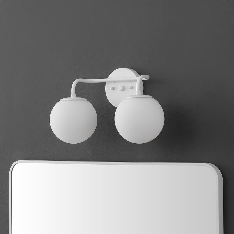 Louis Parisian Globe Metal/Frosted Glass Modern Contemporary LED Vanity Light