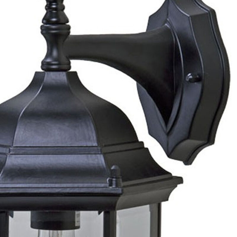 Swing Arm Wall Lamp with Clear Glass Shade &ndash; Wall-Mounted Fixture for Bedside or Hallway