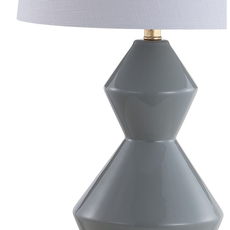 Alba Geometric Ceramicmetal LED Table Lamp