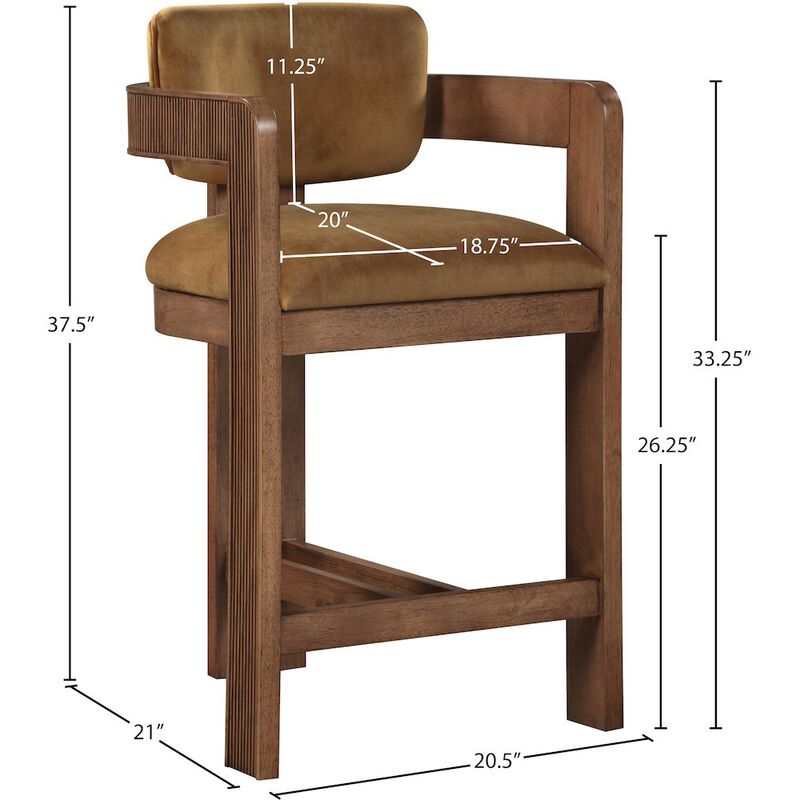 Meridian Furniture Sacha Velvet Stool