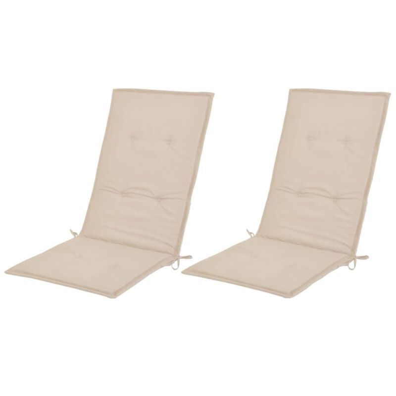 vidaXL Garden Chair Cushions 2 pcs Cream 47.2"x19.7"x1.18"