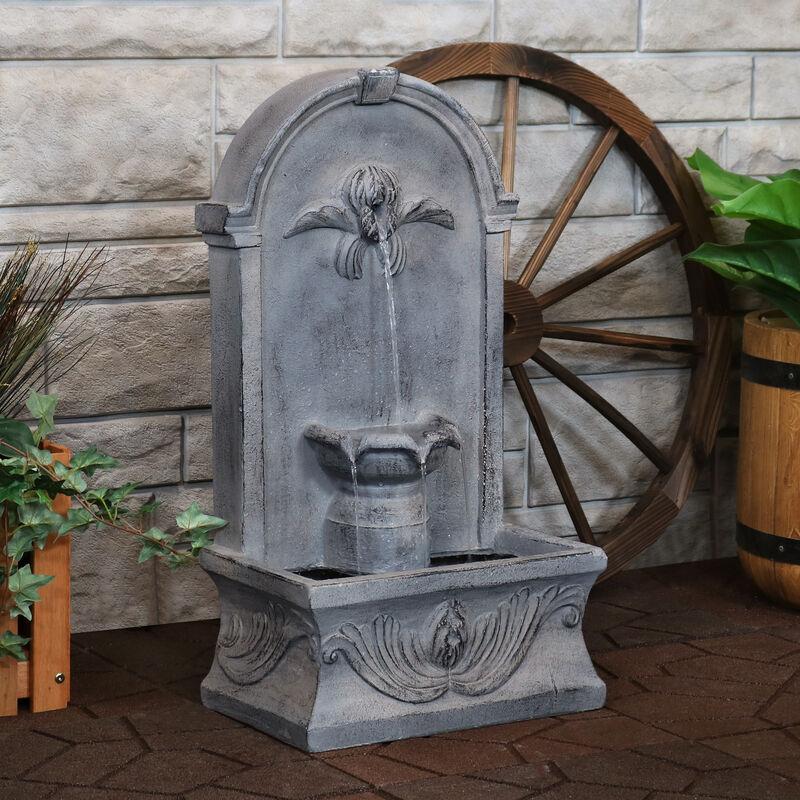 Sunnydaze French-Inspired Reinforced Concrete Indoor/Outdoor Water Fountain