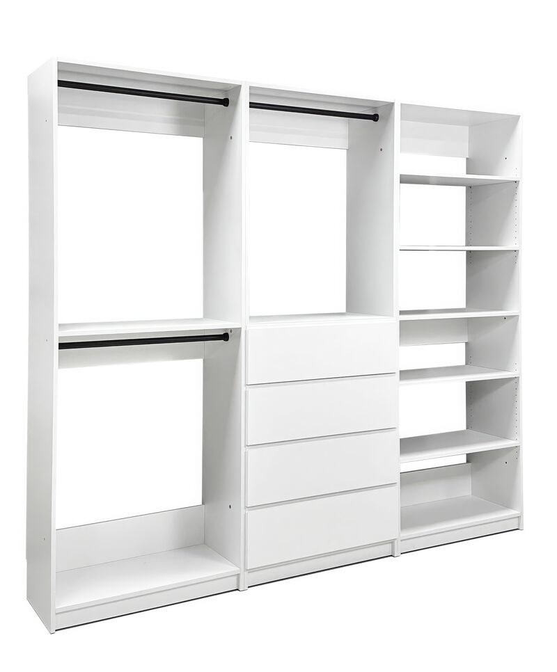 Prosper White Freestanding Walk in Wood Closet System