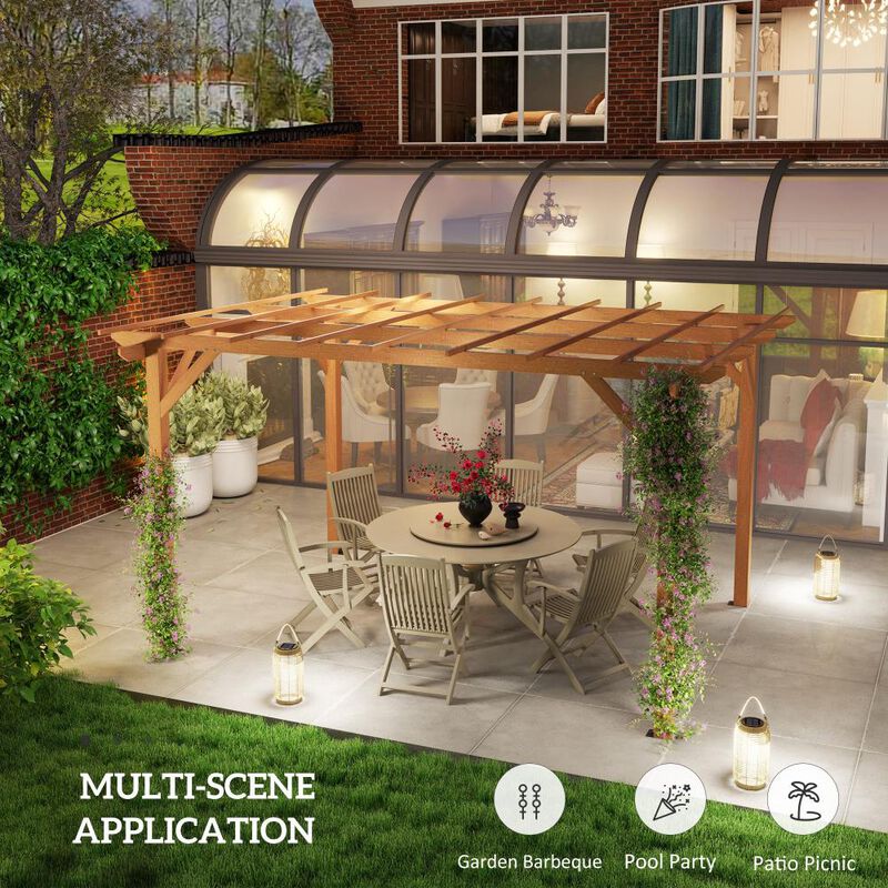 Hivvago 10x13 Outdoor Pergola Gazebo for Garden image number 7