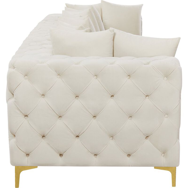 Meridian Furniture Tremblay Cream Velvet Modular Sofa