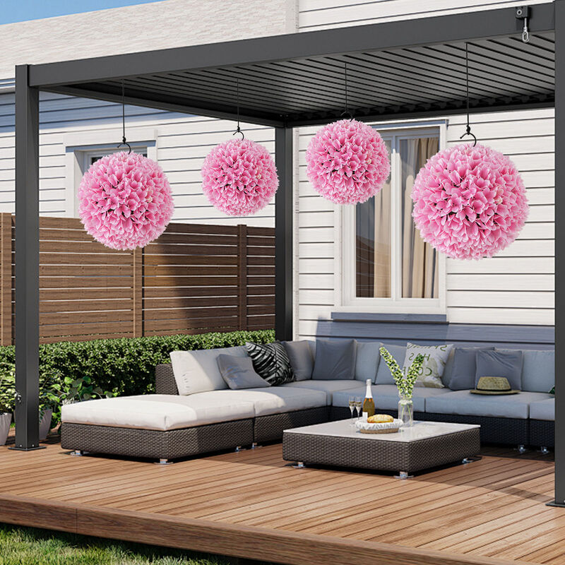 2-Piece Artificial Boxwood Topiary Balls for Faux Plant Decor in Home and Garden