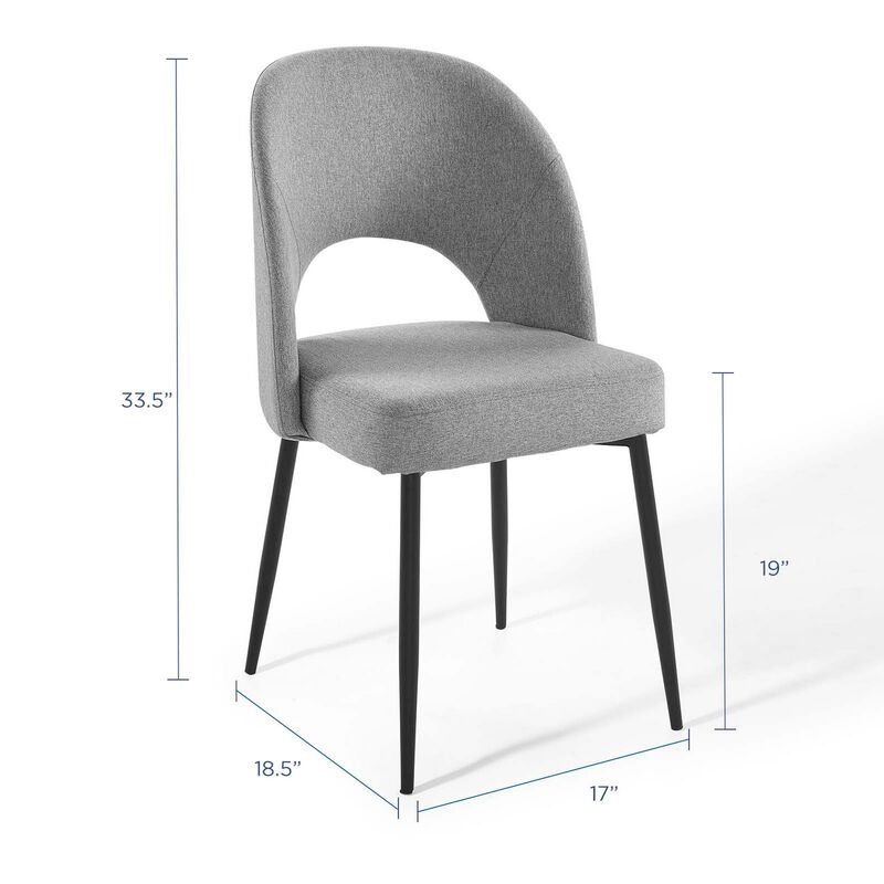 Rouse Dining Side Chair Upholstered Fabric Set of 2-Benzara image number 6