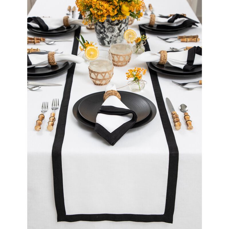 Solino Home Classic 100% Linen Table Runner &ndash; Handcrafted, Machine Washable, Perfect for Holiday and Everyday Dining