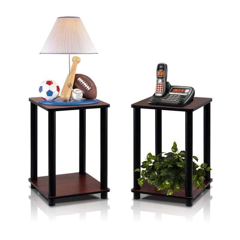 Turn-N-Tube End Table Corner Shelves, Set of 2