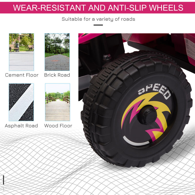 BreeBe 6V Kids ATV 4-Wheeler Ride on Car, Electric Motorized Quad Battery Powered Vehicle with Forward/Reverse Switch image number 6