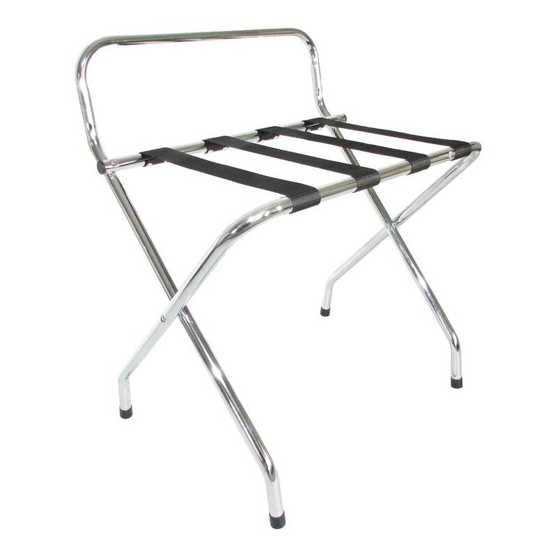 High Back Metal Folding Luggage Rack for Bedroom or Hotel Use