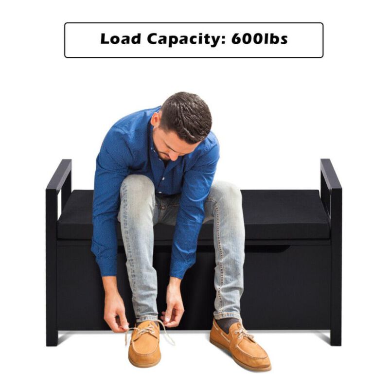 Hivvago Shoe Storage Bench with Cushion Seat