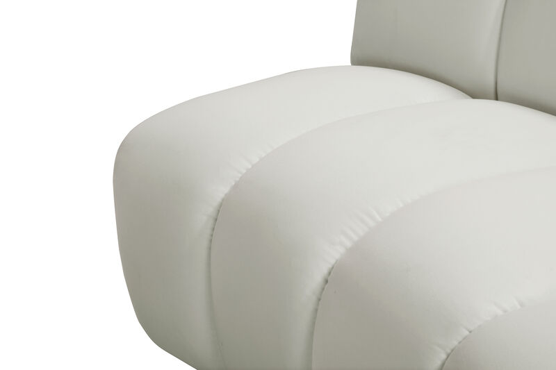 Meridian Furniture Infinity Cream Velvet 4pc. Modular Sectional image number 6