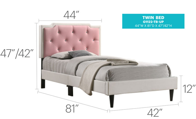 Deb Jewel Tufted Twin Panel Bed