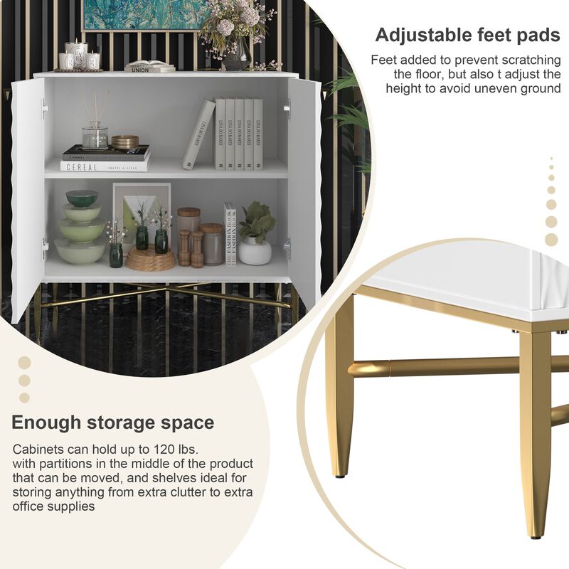 MONDAWE Multi-function 2 Door Locker Accent Cabinet Storage Cabinet With 2 Shelves