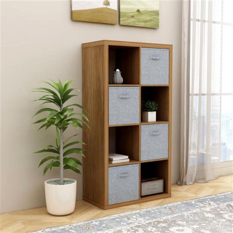 8-Cube Organizer Storage with Open Back Shelves for Versatile Home & Office Organization