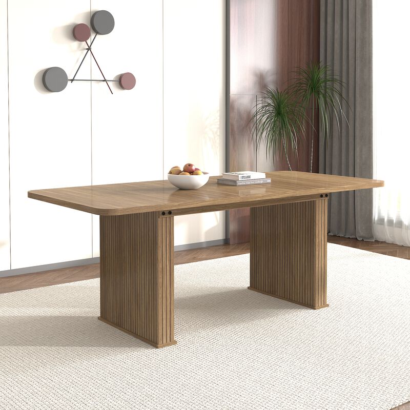 Scimla Modern Extendable Rectangular Dining Table image number 6