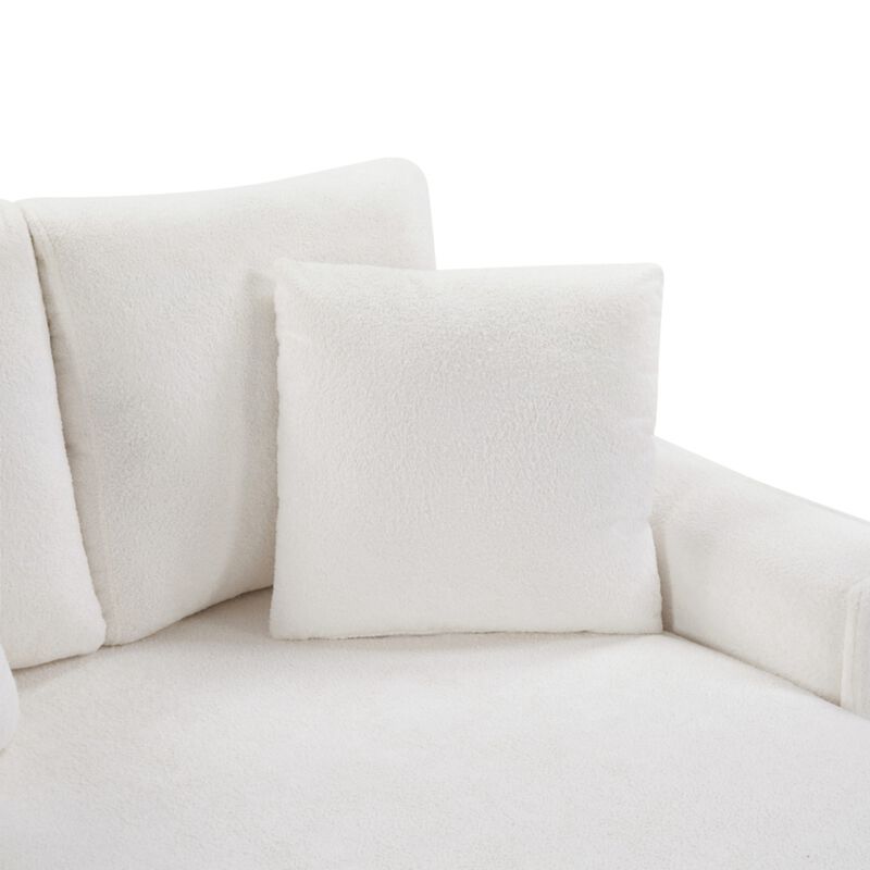 Bled Snowflake Velvet Chaise Sofa with Storage image number 8