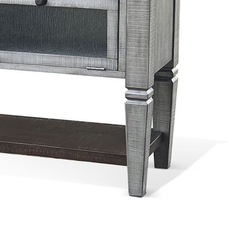 Camie Sideboard Server, Drop Down Drawers, Waterfall Brown Gray Mahogany image number 3