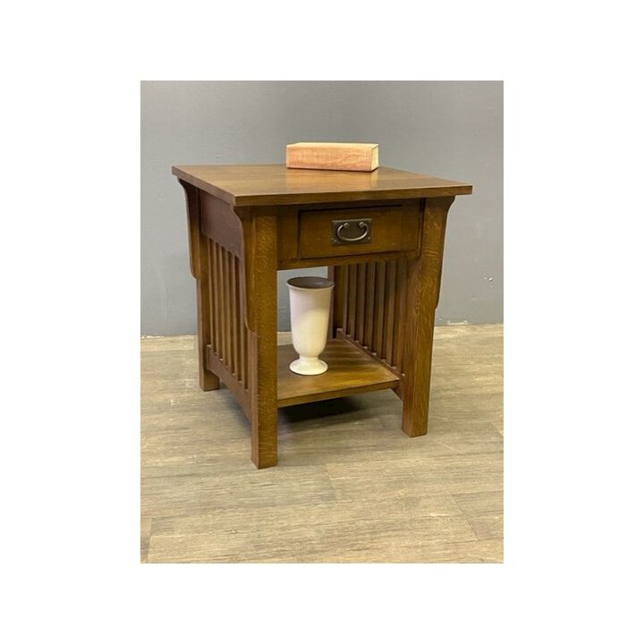 Crafters and Weavers Mission 1 Drawer Crofter End Table