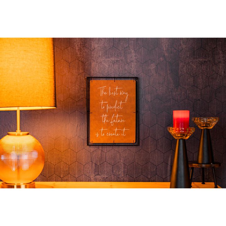 Create Future Frame (Set of 2) &ndash; Elegant Metal and Faux Leather Frames for Contemporary Home Decor