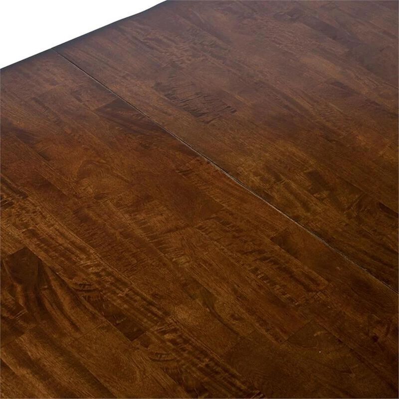 Dicky 9pc Dining Set, 60-78in Table, 8 Chair Faux Leather, Cherry Wood image number 3