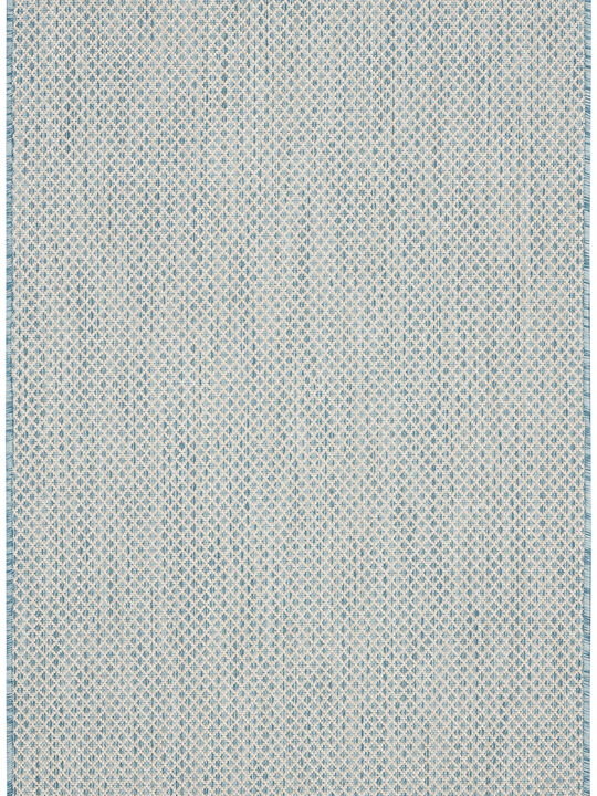 Courtyard COU01 Ivory/Aqua 3' x 5' Rug