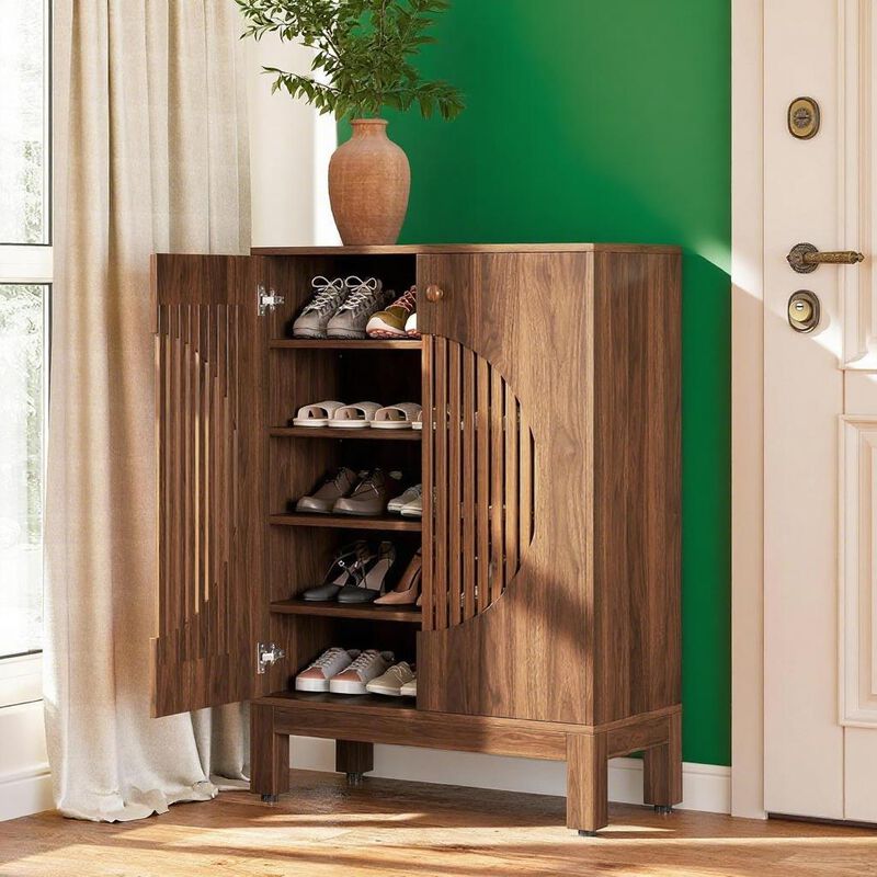 Space-Saving Shoe Storage Cabinet with Adjustable Shelves image number 2