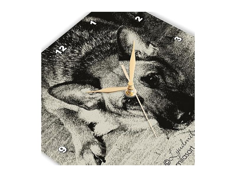 German Shepherd Wall Clock 10 Inch Home Decor image number 3
