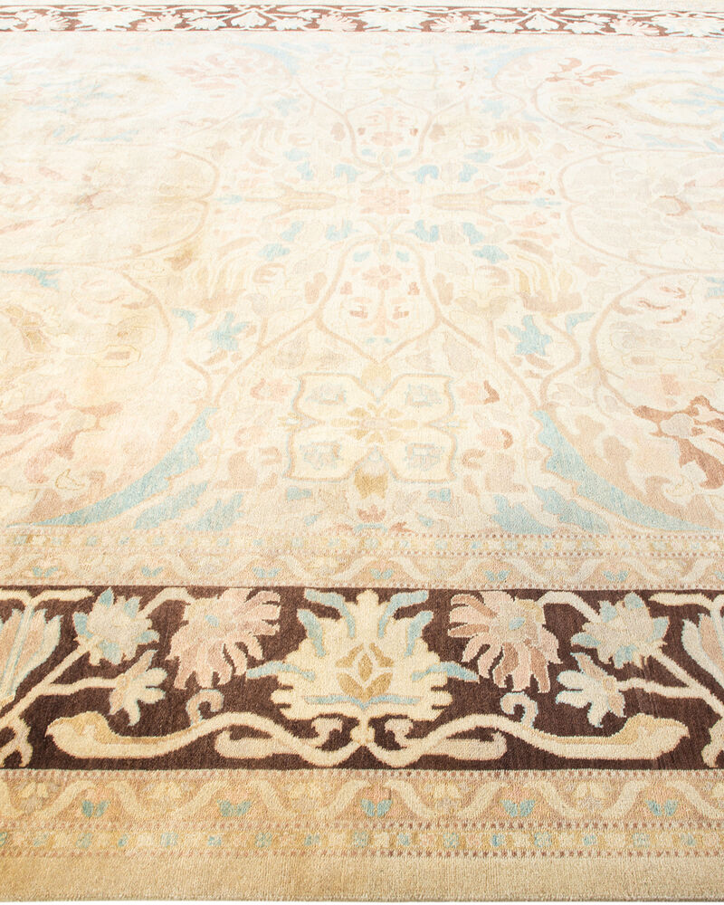 Eclectic, One-of-a-Kind Hand-Knotted Area Rug  - Ivory, 9' 1" x 12' 0"