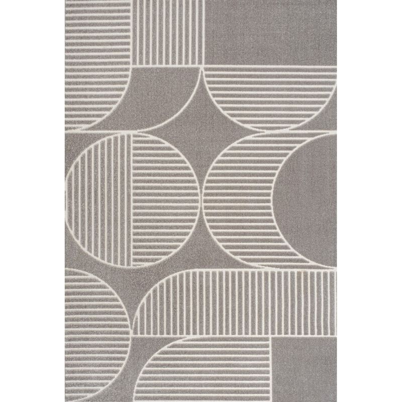 Nordby Geometric Arch Scandi Striped Area Rug